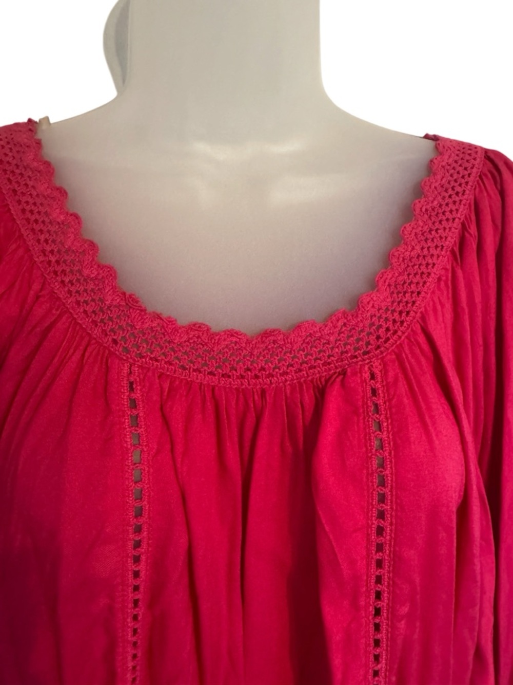 NWT  Pink Peasant Top  PLUS:   18/20    #C - Picture 2 of 10